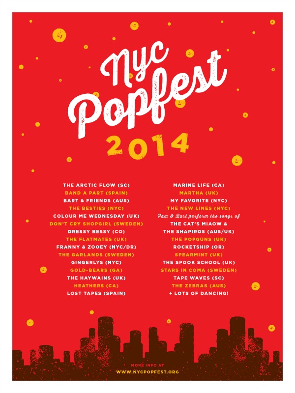 Lineup del #NYCPOPFEST2014